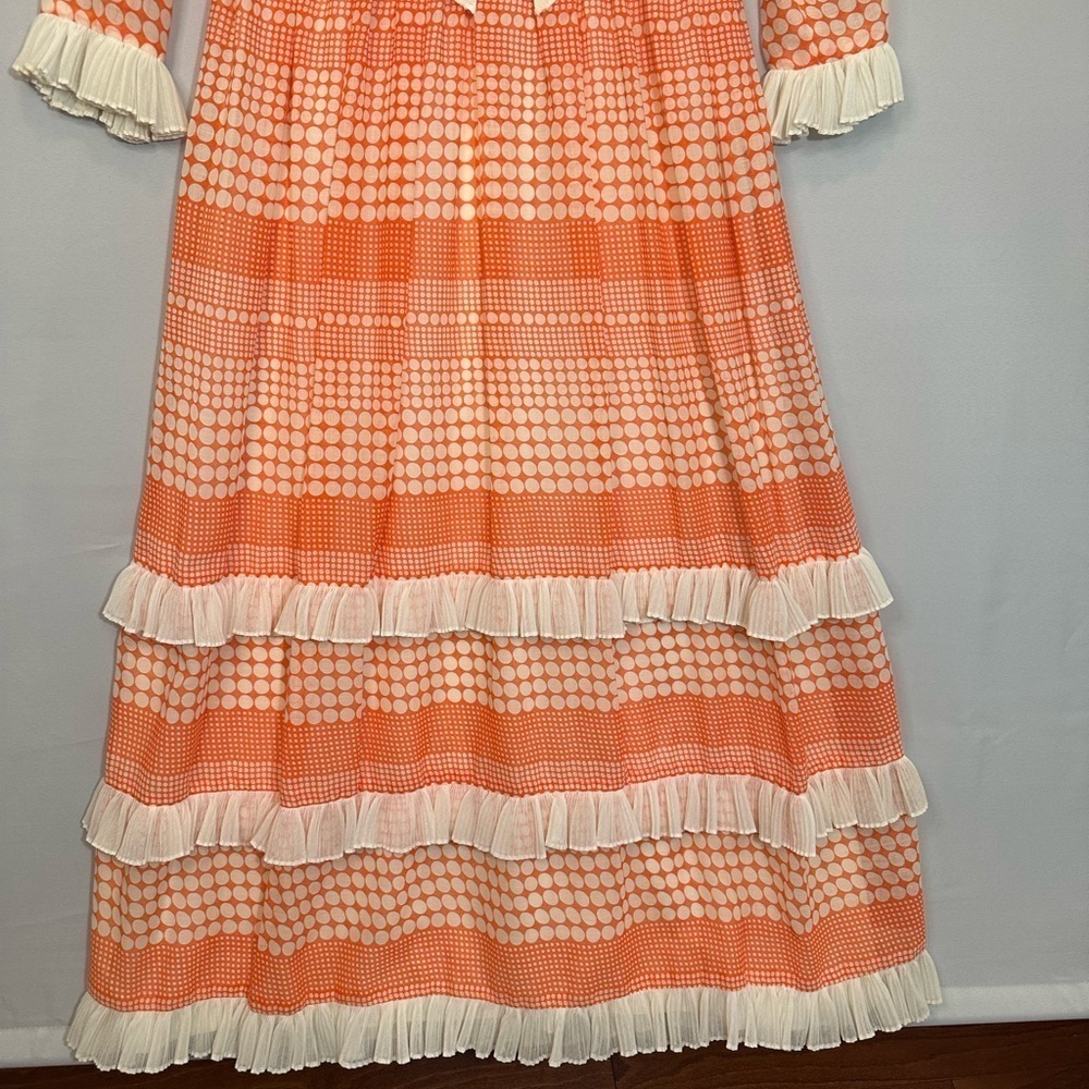 Miss Elliette Women Size M Victorian 1960’s Maxi Dress Peasant Cottagecore RARE - Picture 2 of 13